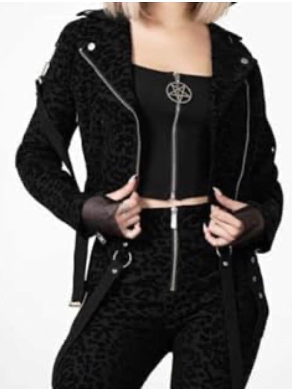 Killstar Demon Claw Moto Jacket with Silver Hardware